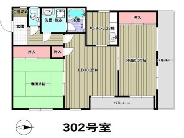 カルム４１５の物件間取画像